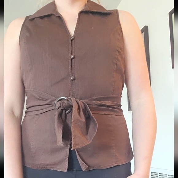 Jones New York Tops - Jones New York Brown Button-Down Blouse